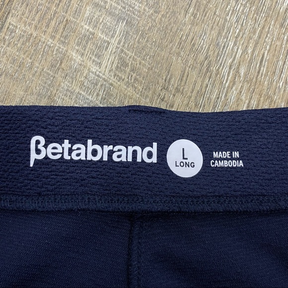 Betabrand Womens Pants Size Large Long Navy Crepe Straight Leg Dress Yoga Pant - Picture 4 of 8